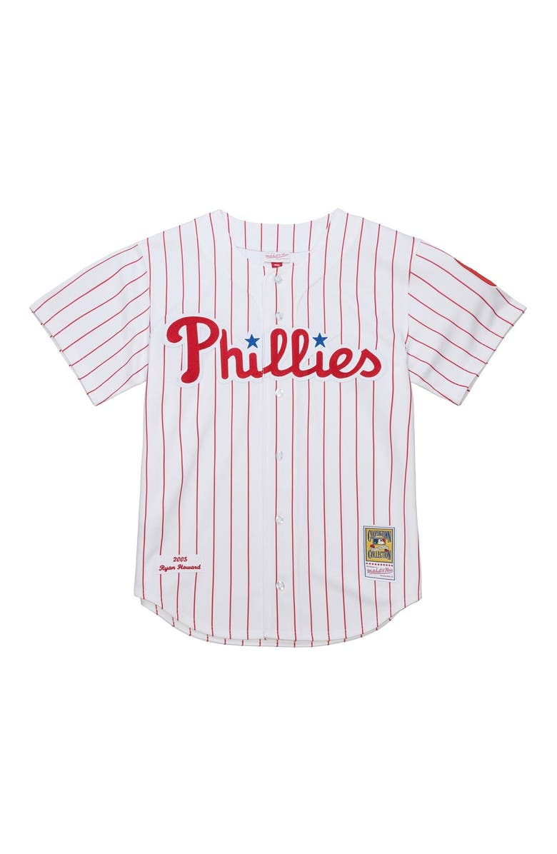 Mitchell & Ness Men's Mitchell & Ness Ryan Howard White Philadelphia Phillies Cooperstown Collection Authentic Jersey, Alternate, color, 