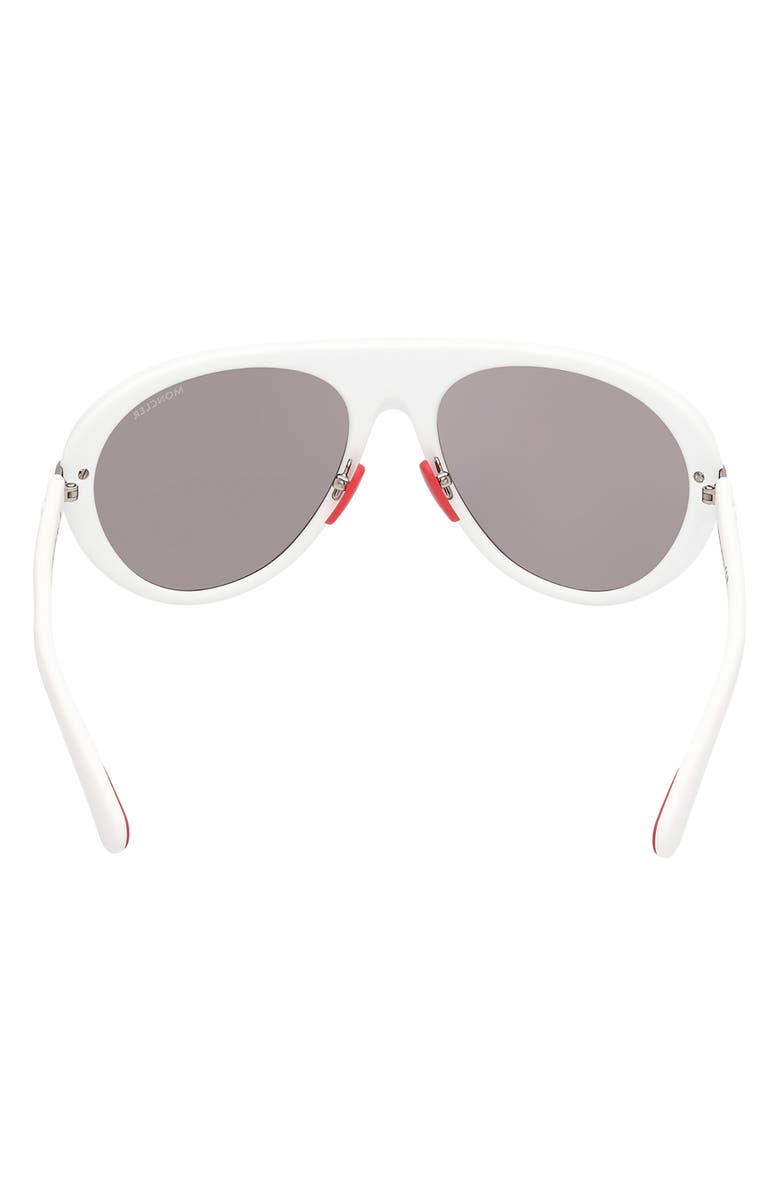 Moncler 57mm Mirrored Navigator Sunglasses, Alternate, color, 