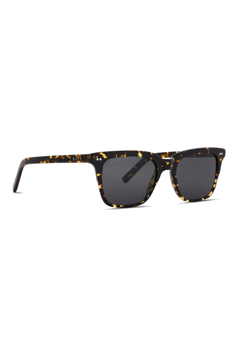 Billie 52mm Polarized Rectangular Sunglasses, Alternate, color, BROWN MULTI