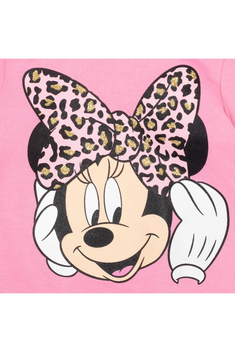 Minnie Mouse Fleece Hooded Sweatshirt, Alternate, color, Pink Minnie Mouse
