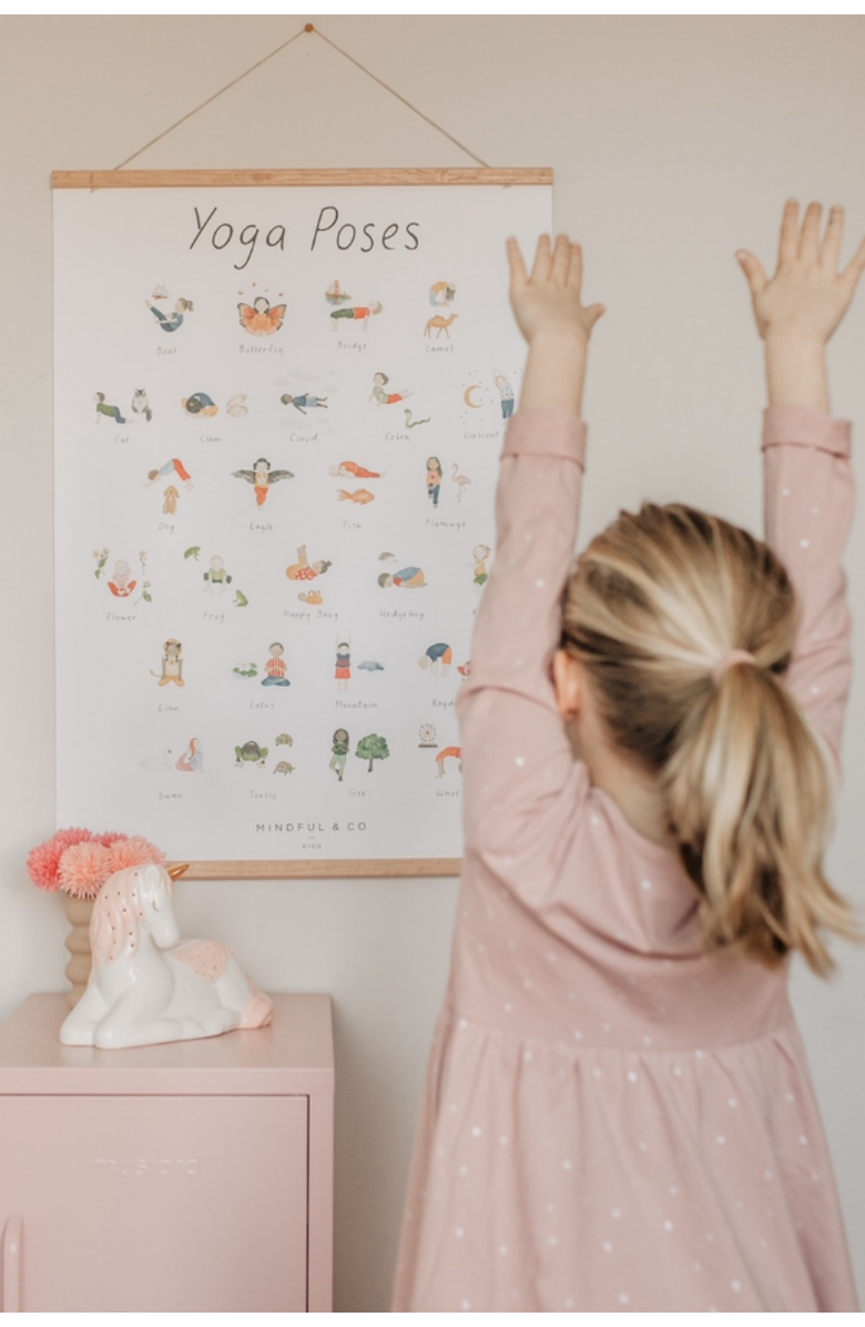 Mindful & Co Kids Yoga Poses Print, Alternate, color, 