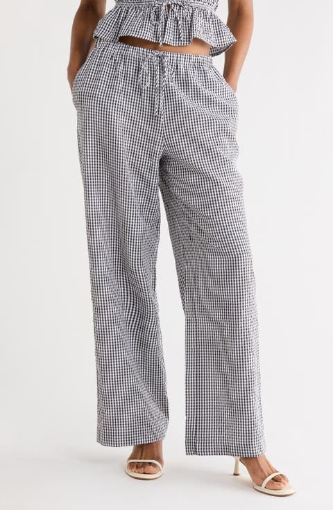 Seersucker Drawstring Pants