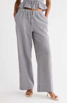 WAYF Seersucker Drawstring Pants