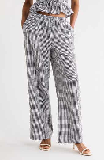WAYF Seersucker Drawstring Pants