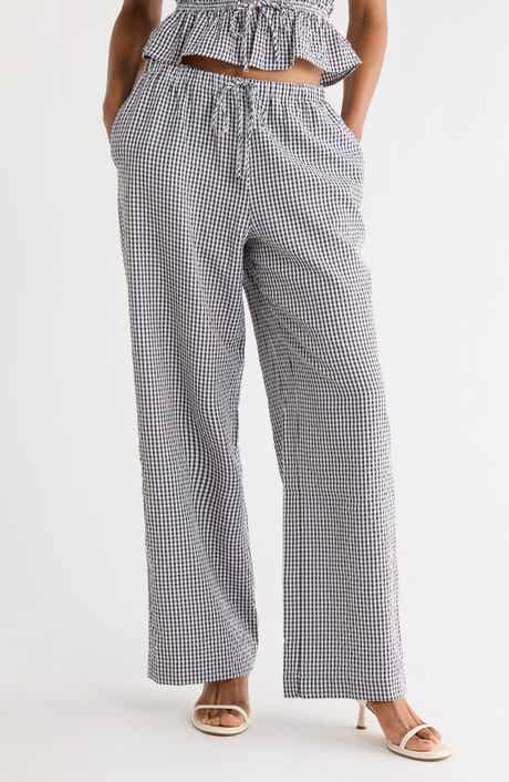 WAYF Seersucker Drawstring Pants