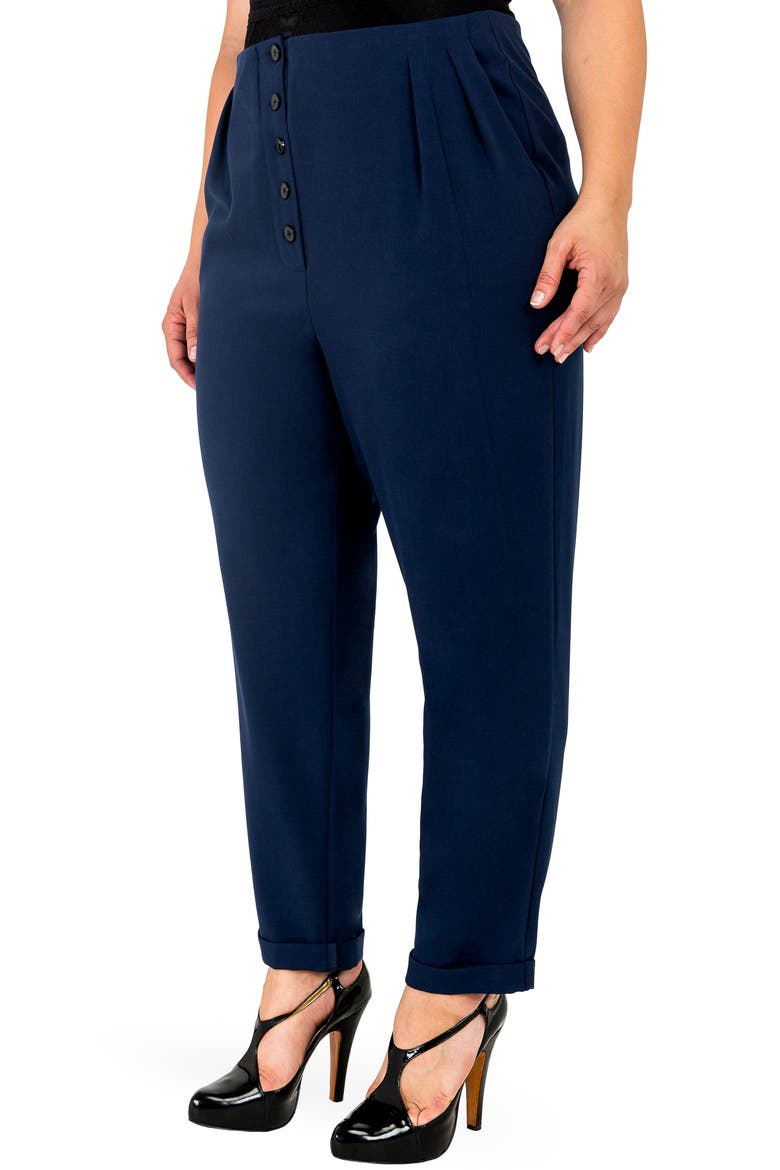 Francine High Rise Skinny Pants, Alternate, color, NAVY