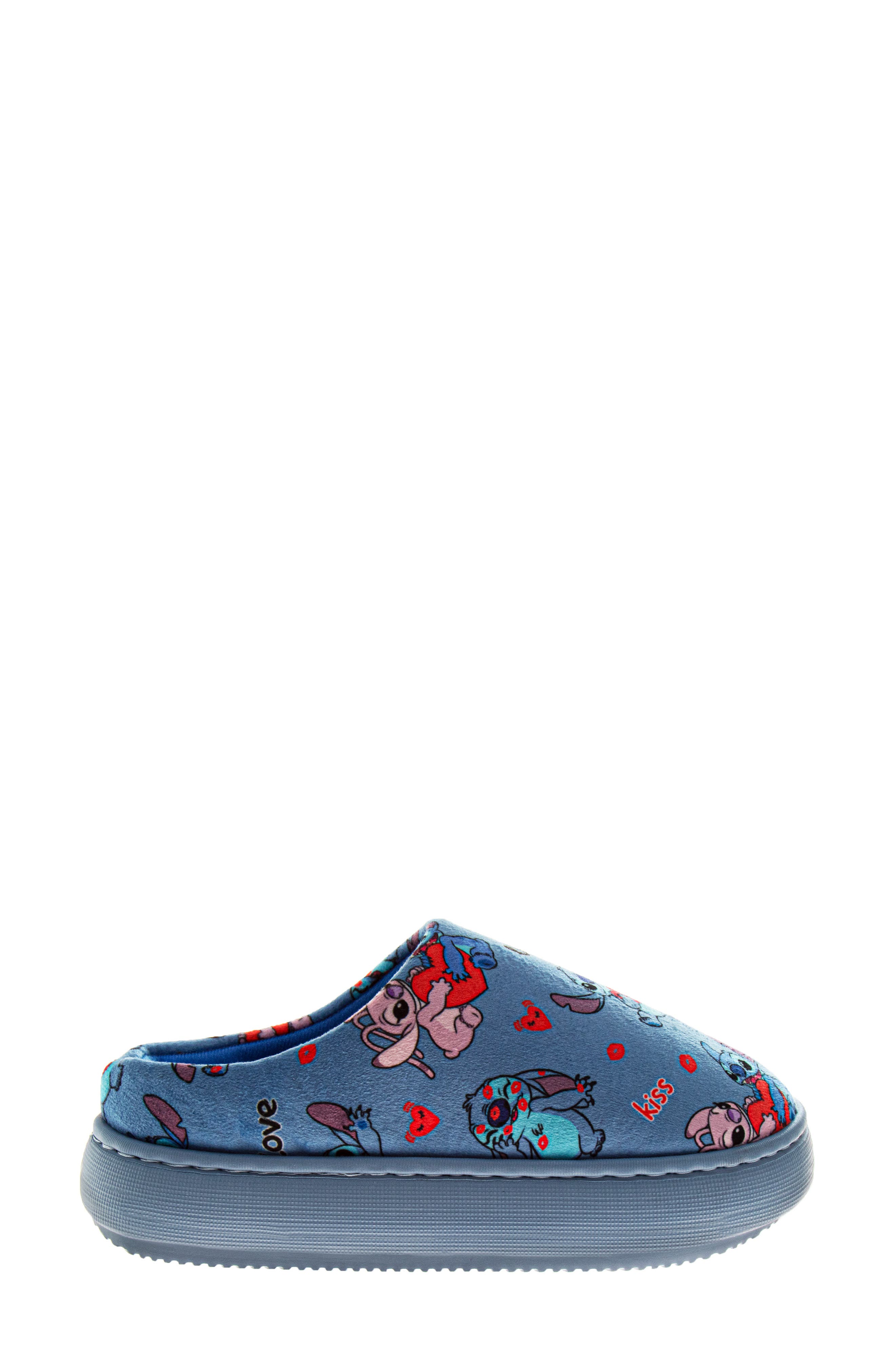 Kids' Disney Stitch & Angel Slipper, Alternate, color, BLUE
