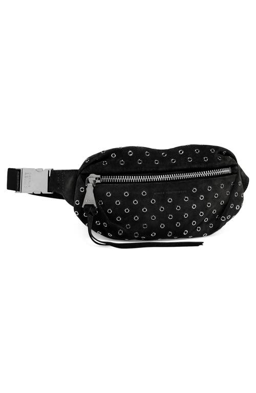 Aimee Kestenberg Milan Embellished Leather Belt Bag In Black Eyelets
