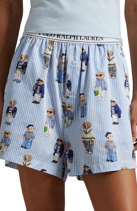 Cotton Boxer Pajama Shorts