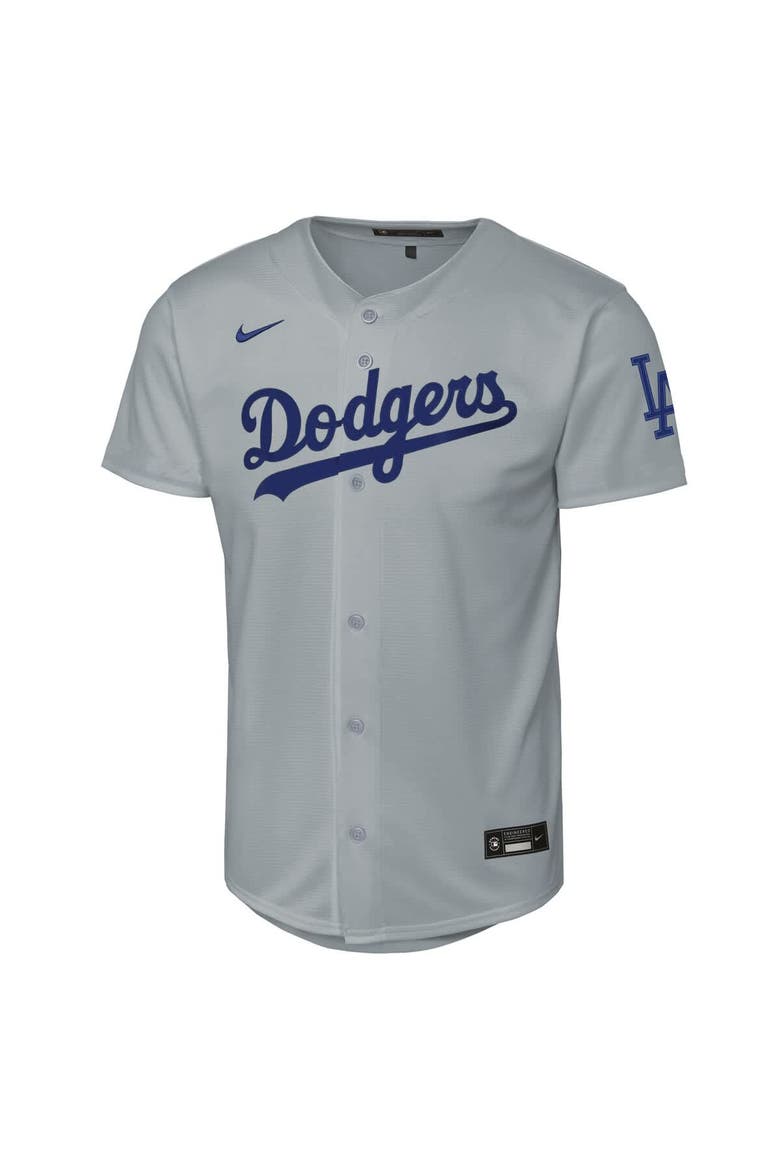 Youth Nike Gray Los Angeles Dodgers Alternate Stadium Jersey, Alternate, color, Gray