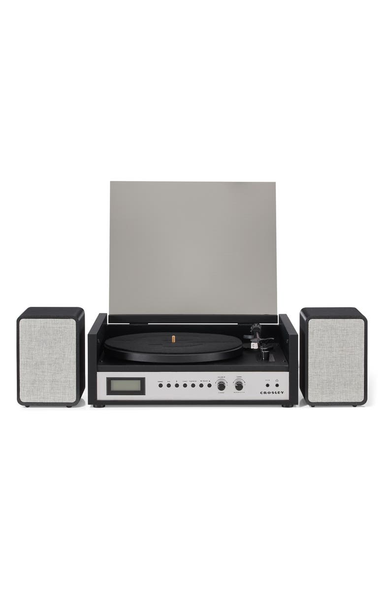 Crosley Radio Coda Record Player with Speakers, Alternate, color, Black