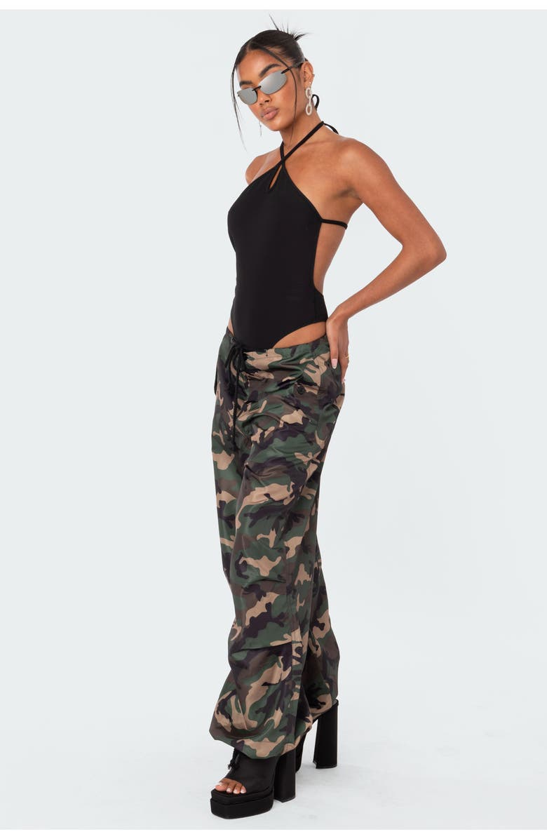 EDIKTED Camouflage Cargo Pants, Alternate, color, 