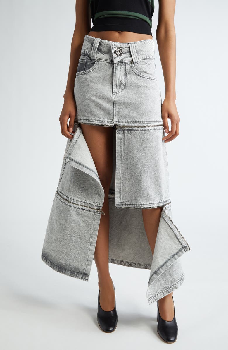 Vaquera Denim Zip Skirt, Main, color,
