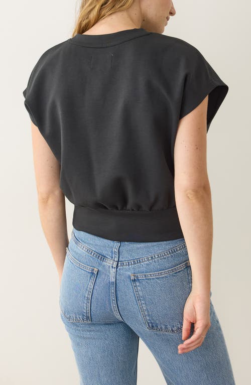 Marine Layer Nova Organic Cotton Blend Bubble Top In Gray