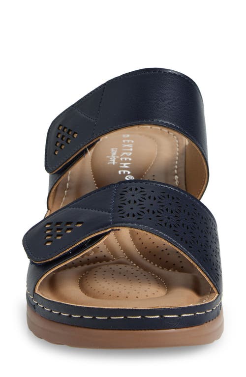 Extreme By Eddie Marc Laser Cut Wedge Sandal