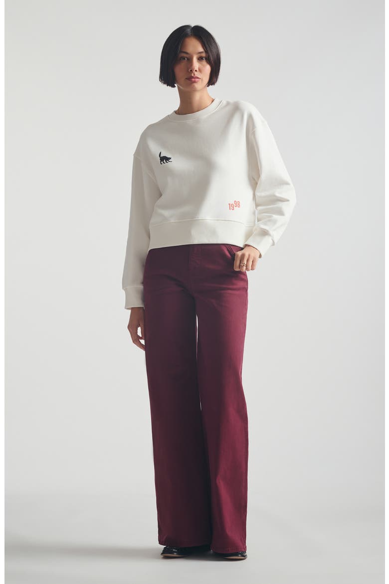 Relaxed Graphic Sweatshirt, Alternate, color, ANTIQUE WHITE
