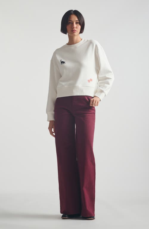 Brooklyn Industries Relaxed Graphic Sweatshirt In White