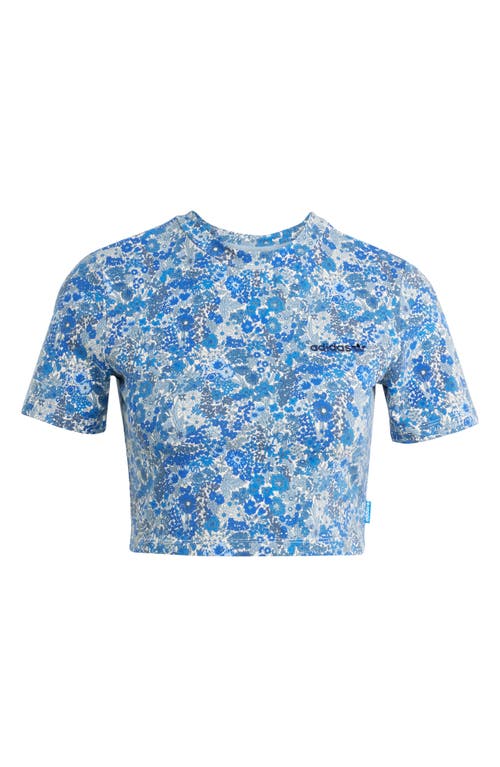 Adidas Originals X Liberty London Stretch Cotton Baby Tee In Blue