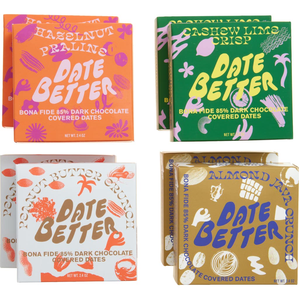DATE BETTER Dark Chocolate Covered Dates Variety 8-Pack in Variety Pack  product