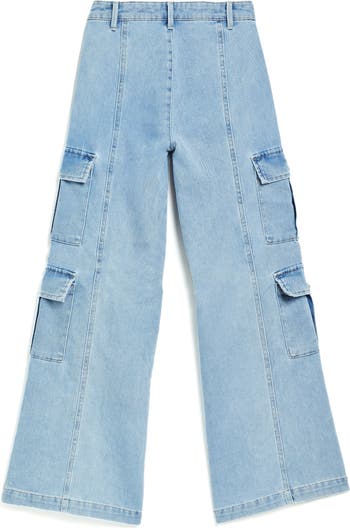 Tractr Kids' Wide Leg Cargo Jeans | Nordstrom