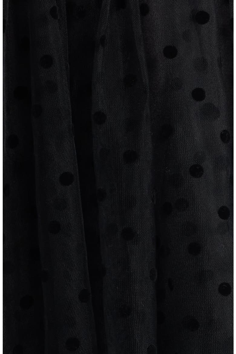 Valen Flocked Strapless Party Dress, Alternate, color, BLACK