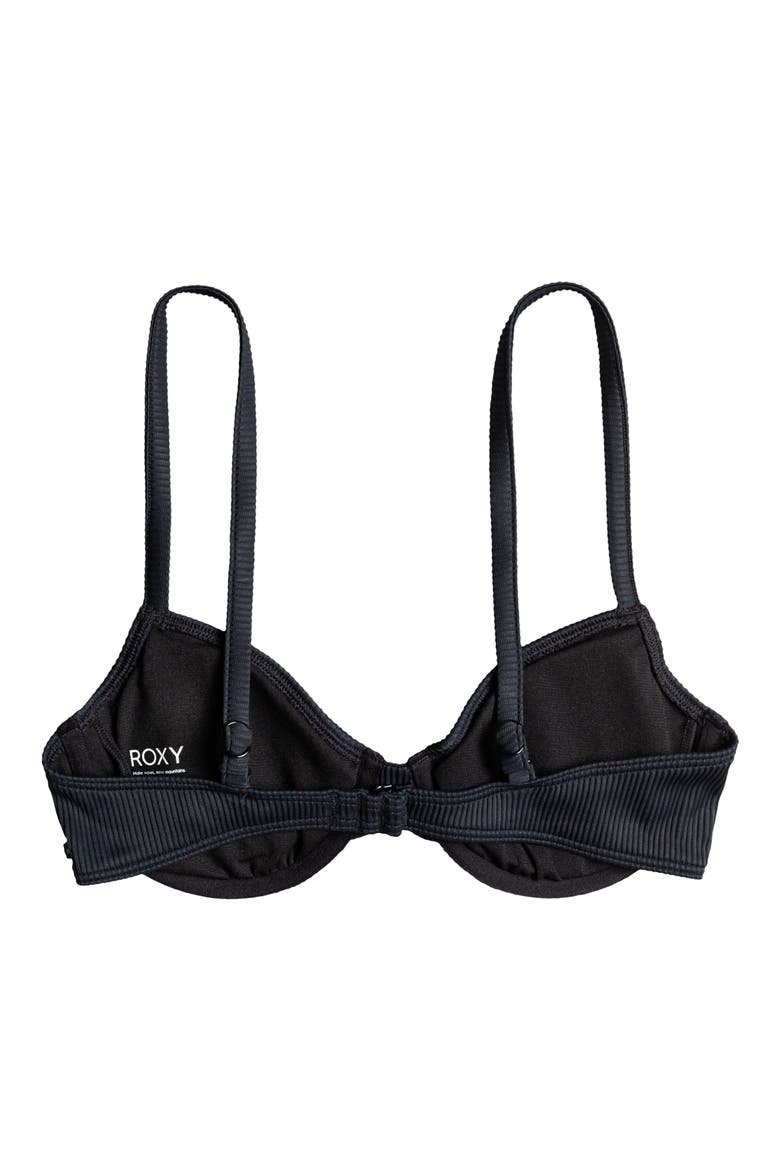 Love the Muse Ribbed Underwire Bikini Top, Alternate, color, ANTHRACITE