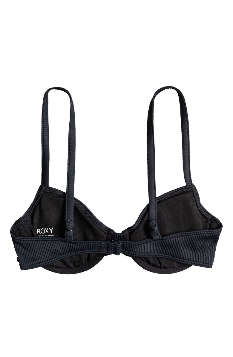 Roxy Love the Muse Ribbed Underwire Bikini Top, Alternate, color,