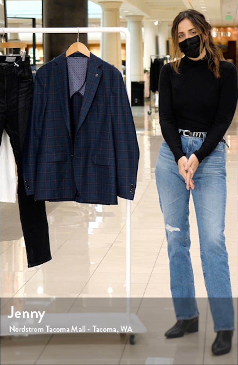 Karl Slim Fit Windowpane Wool Sport Coat, sales video thumbnail