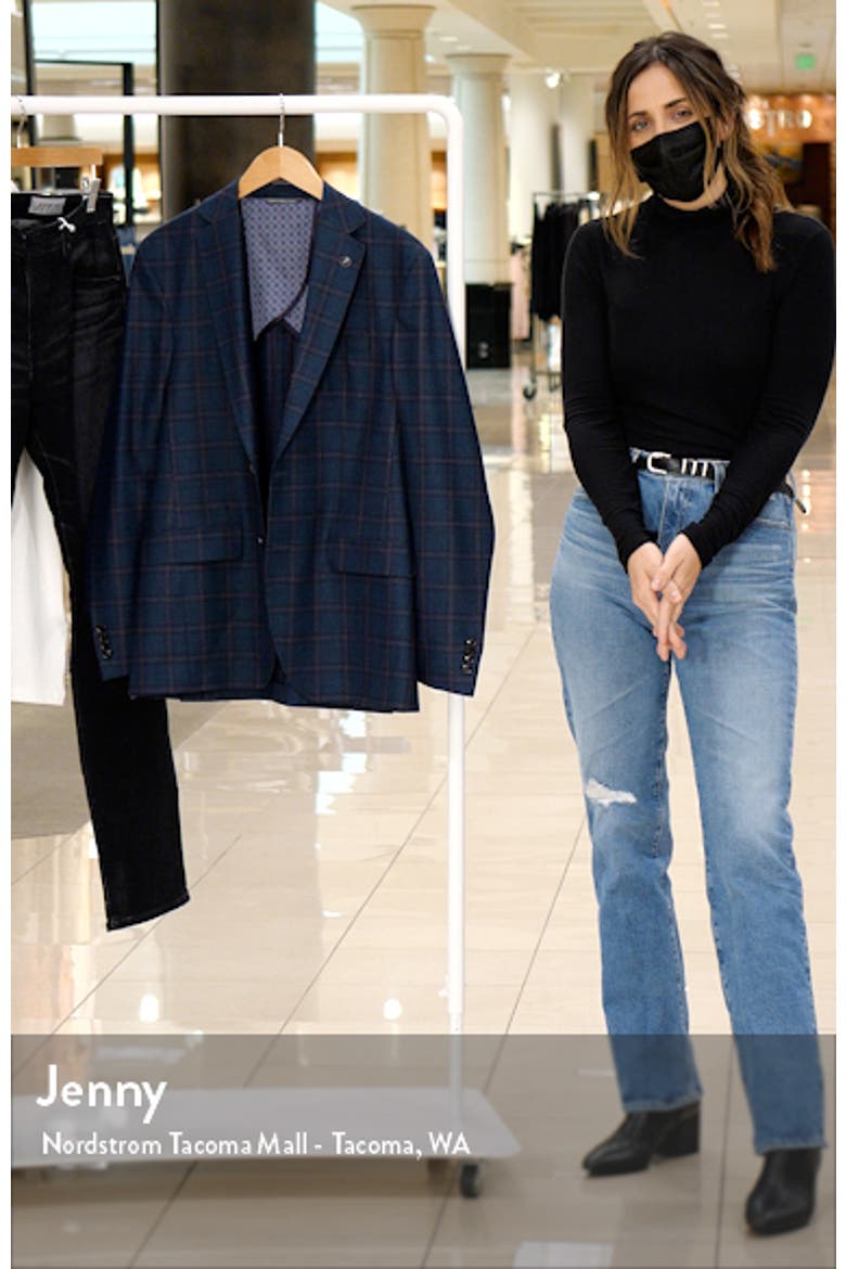 Karl Slim Fit Windowpane Wool Sport Coat video