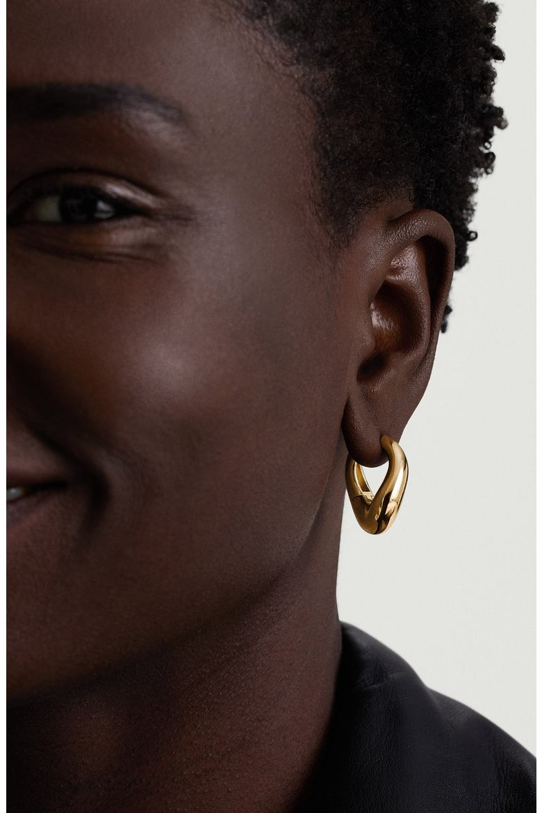 Dôme Figure Hoop Earrings, Alternate, color, 18K Gold Vermeil