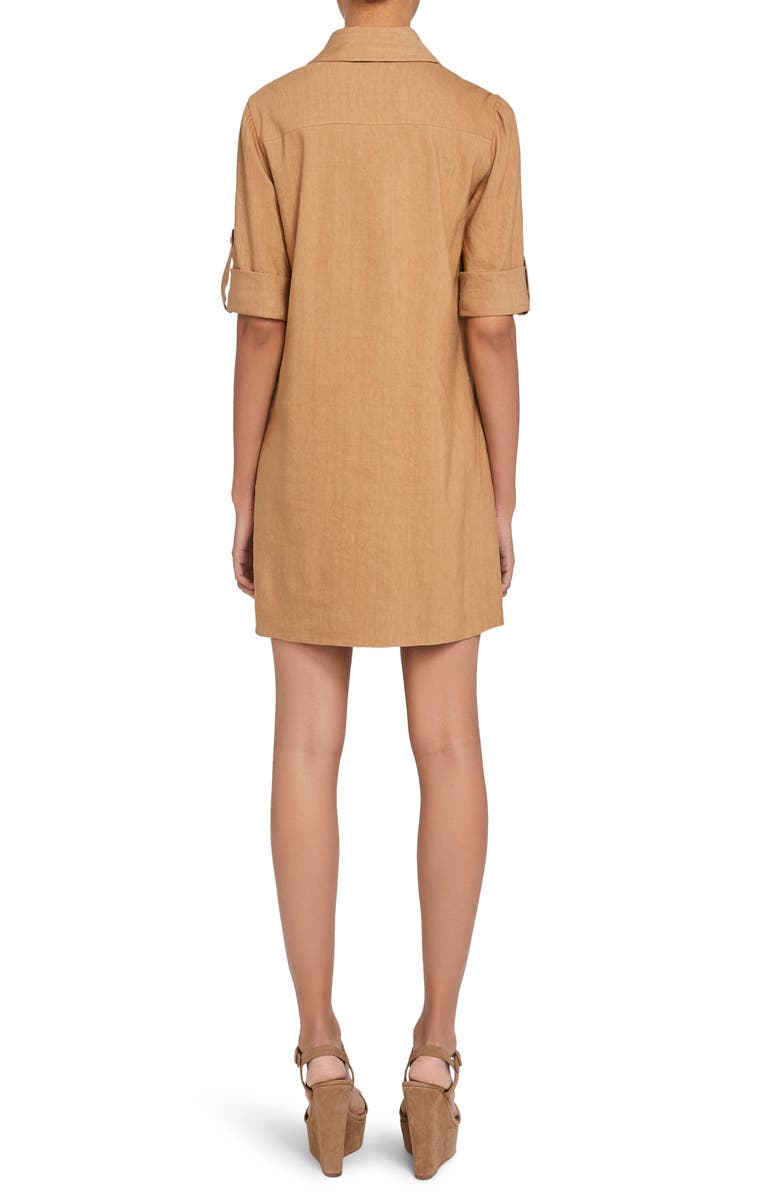 Alice + Olivia Kiera Silk Mini Shirtdress, Alternate, color,