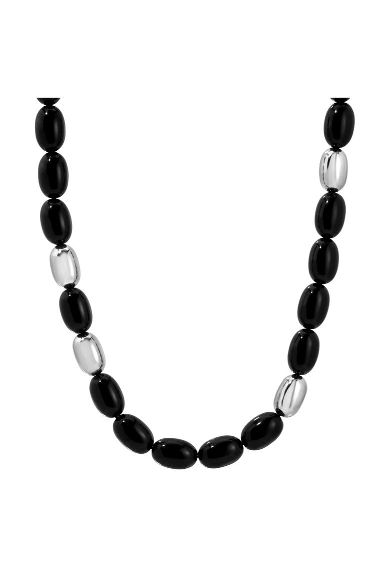 Clementine Necklace, Alternate, color, Black/Silver