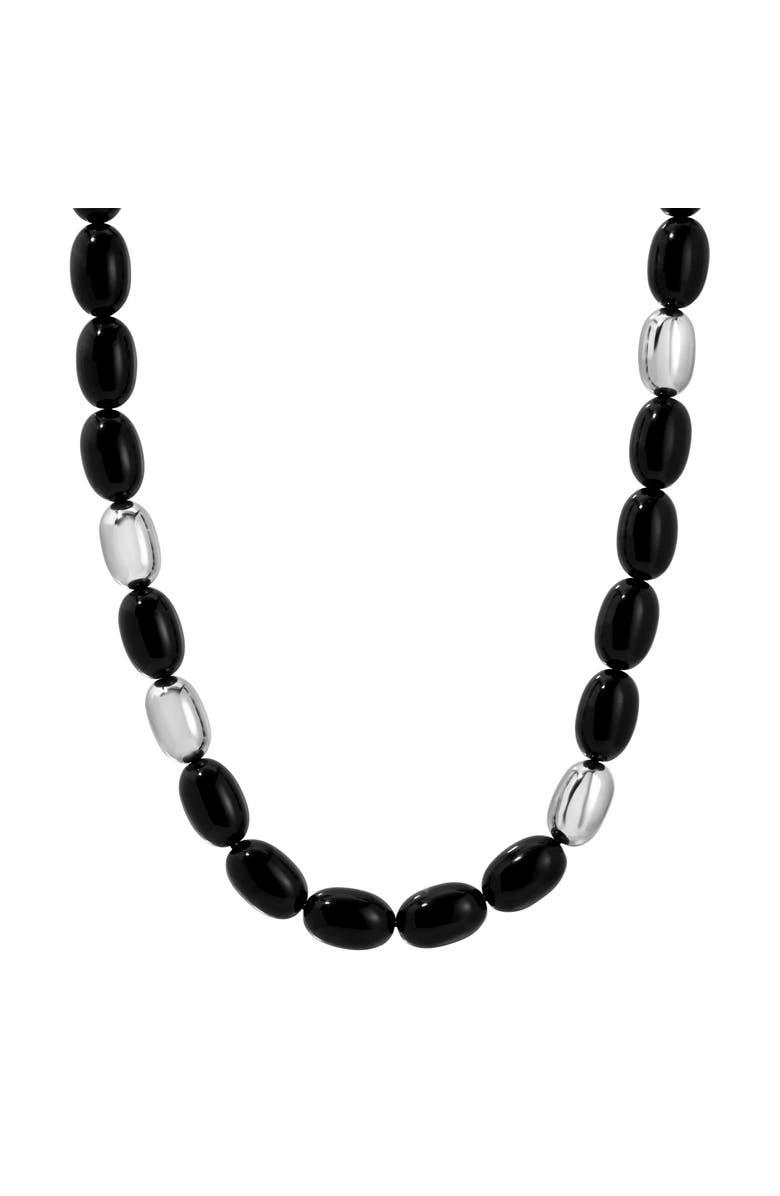 HEAVEN MAYHEM Clementine Necklace, Alternate, color, Black/Silver