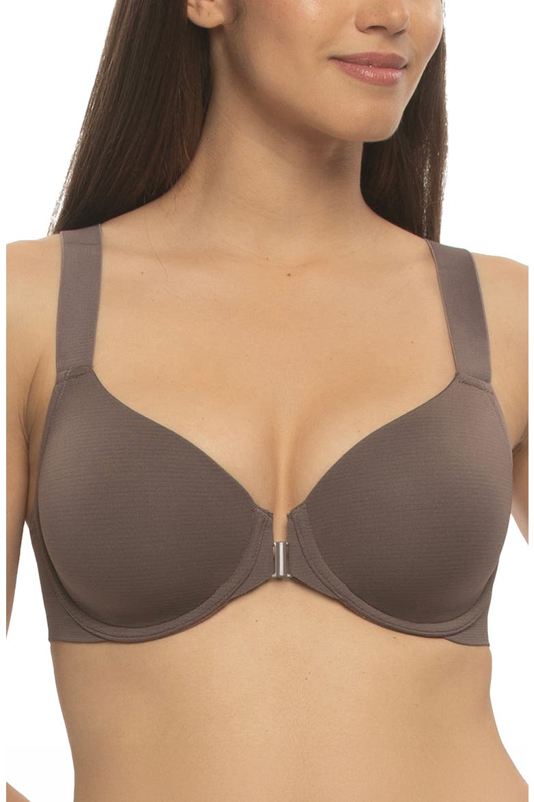 Utopia Front-Close Racerback Contour Bra, Main, color, SPARROW