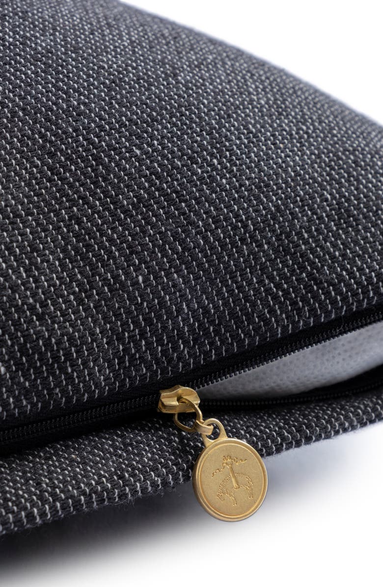 Brooks Brothers BB Monogram Throw Pillow, Alternate, color, Black