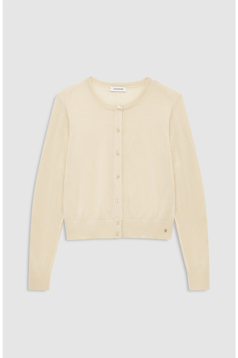 Moni Crop Cardigan, Alternate, color, Butter Yellow
