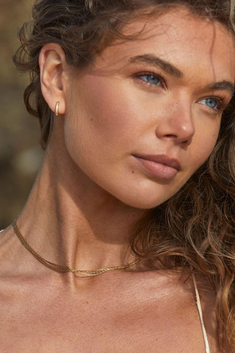 Riviera Layered Choker, Alternate, color, Gold