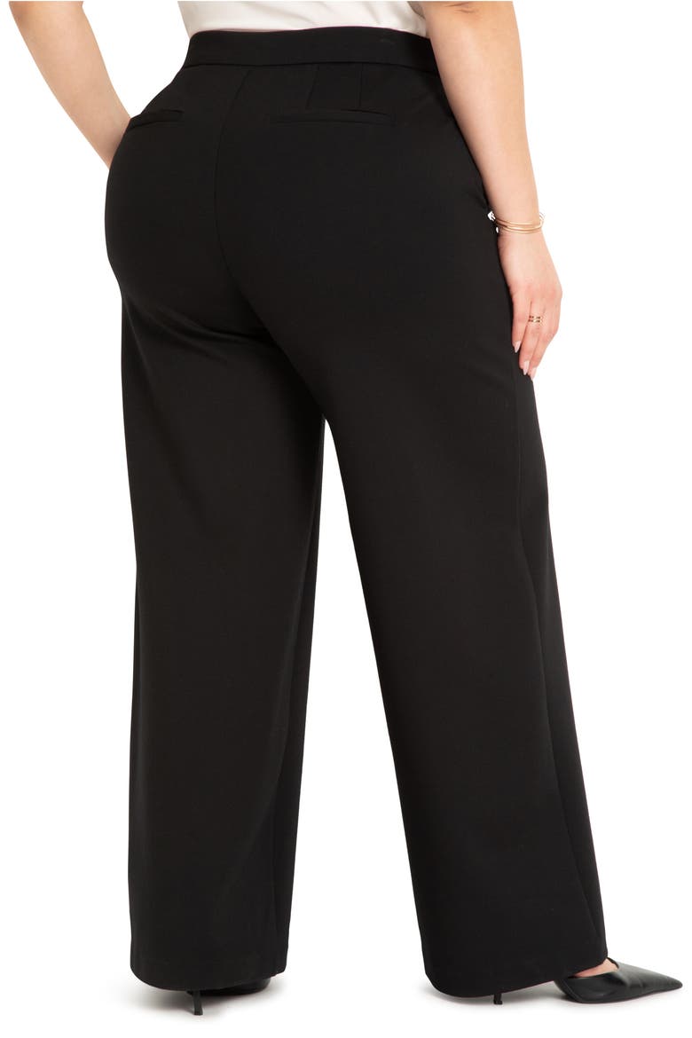 The Ultimate Stretch Wide Leg Work Pant, Alternate, color, TOTALLY BLACK