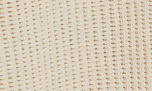 Reiss Ivory Cotton-blend Open-knit Polo Shirt In Ivory