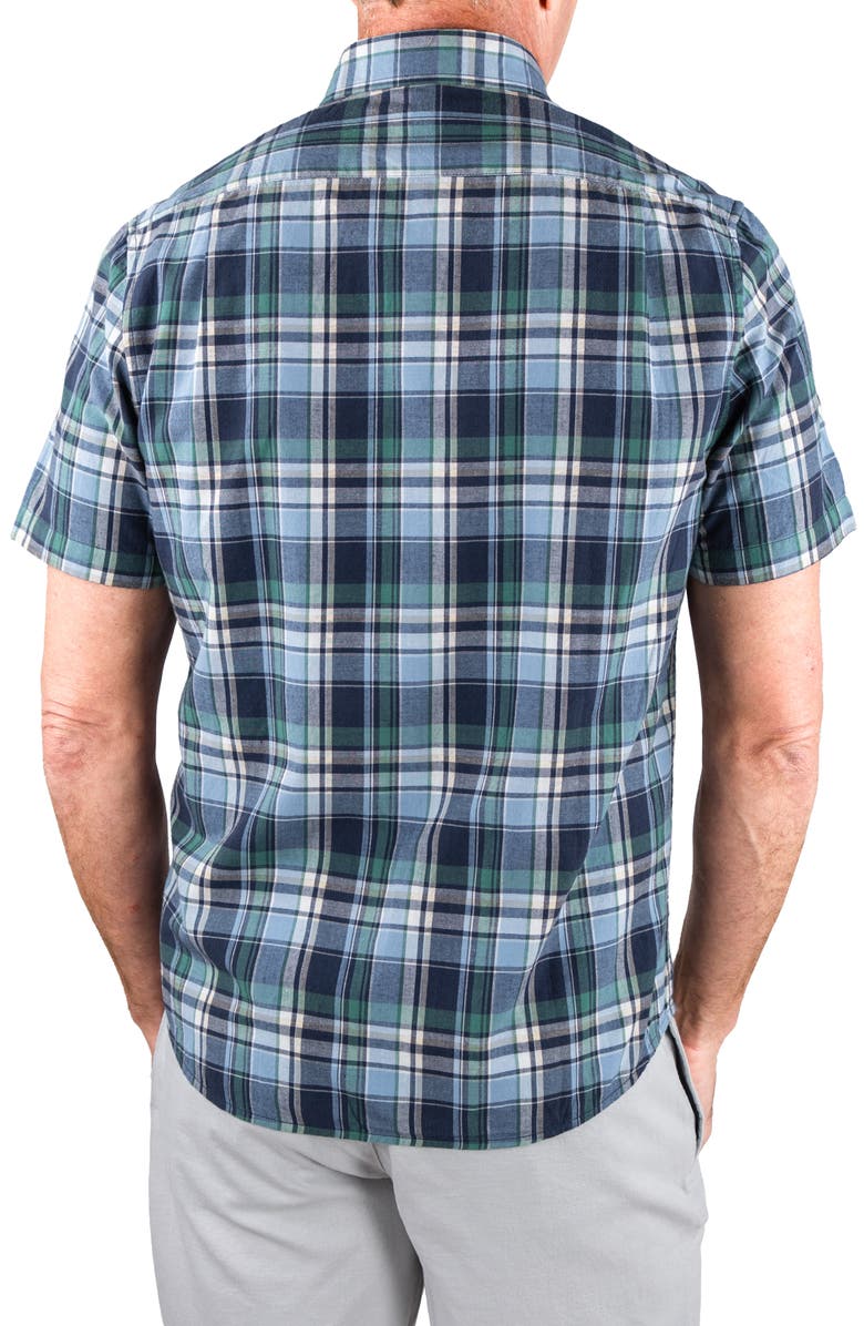 Tailor Vintage Plaid Short Sleeve Button-Down Shirt, Alternate, color, 
