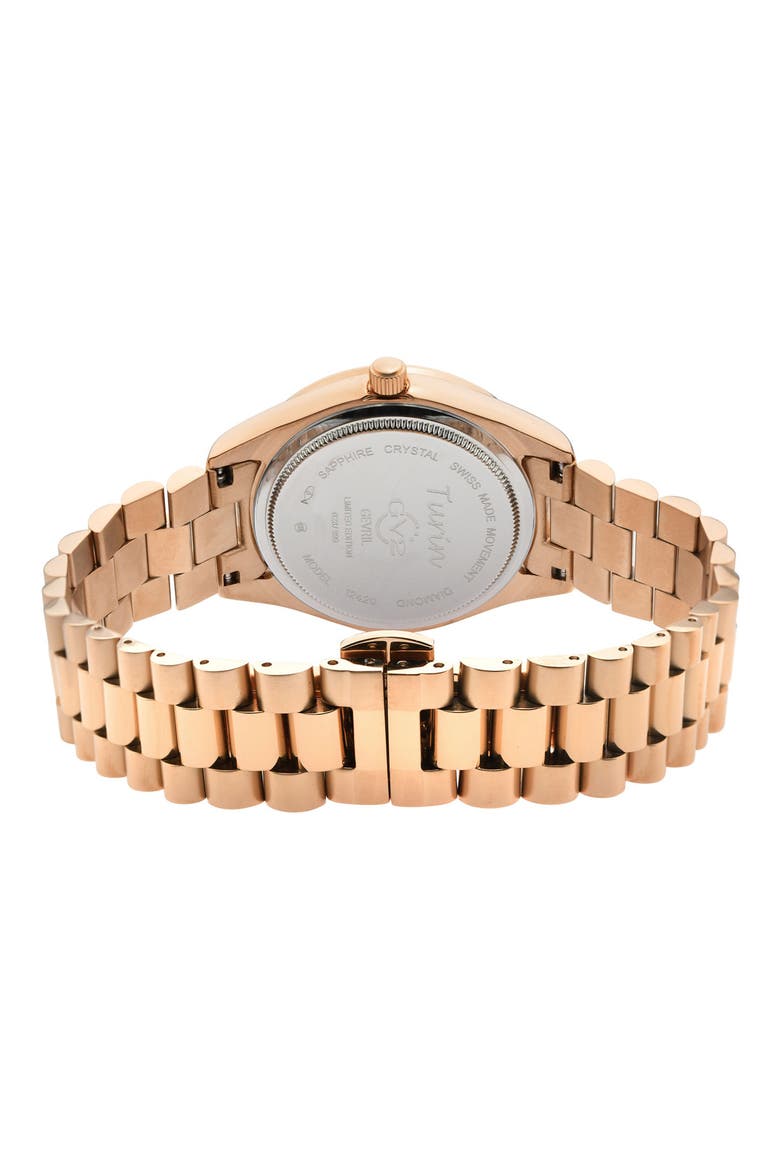 GEVRIL Women's Turin Swiss Diamond Watch, 32mm - 0.15 ctw, Alternate, color, ROSE GOLD