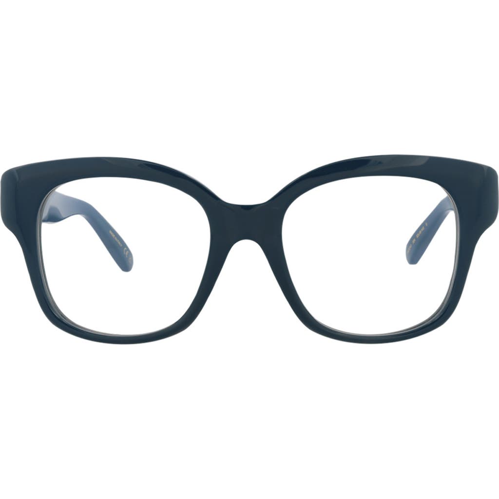 Pomellato Novelty 52mm Square Optical Glasses In Blue Blue Transparent