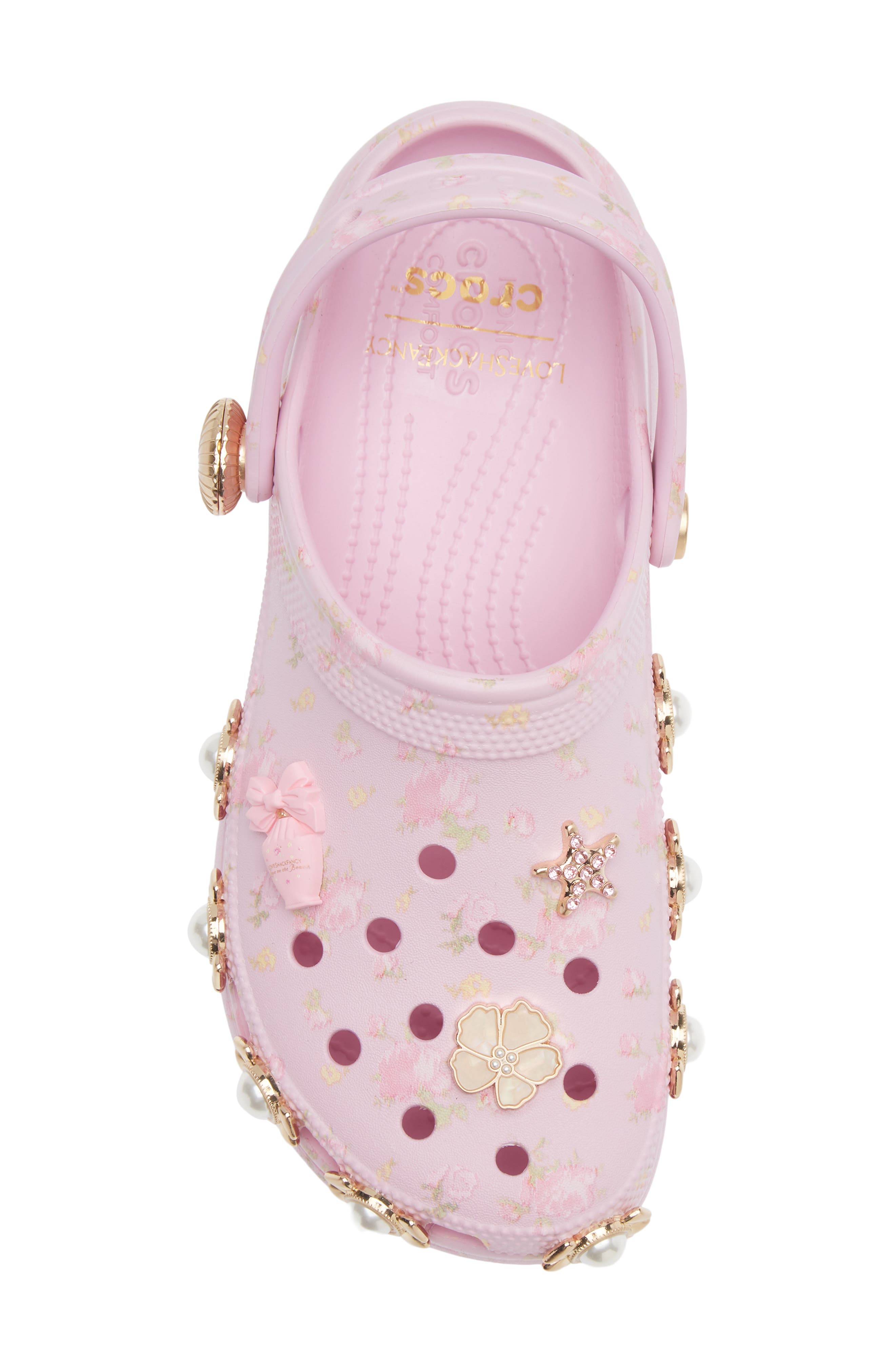 CROCS x LoveShackFancy Embellished Platform Clog, Alternate, color, Ballerina Pink