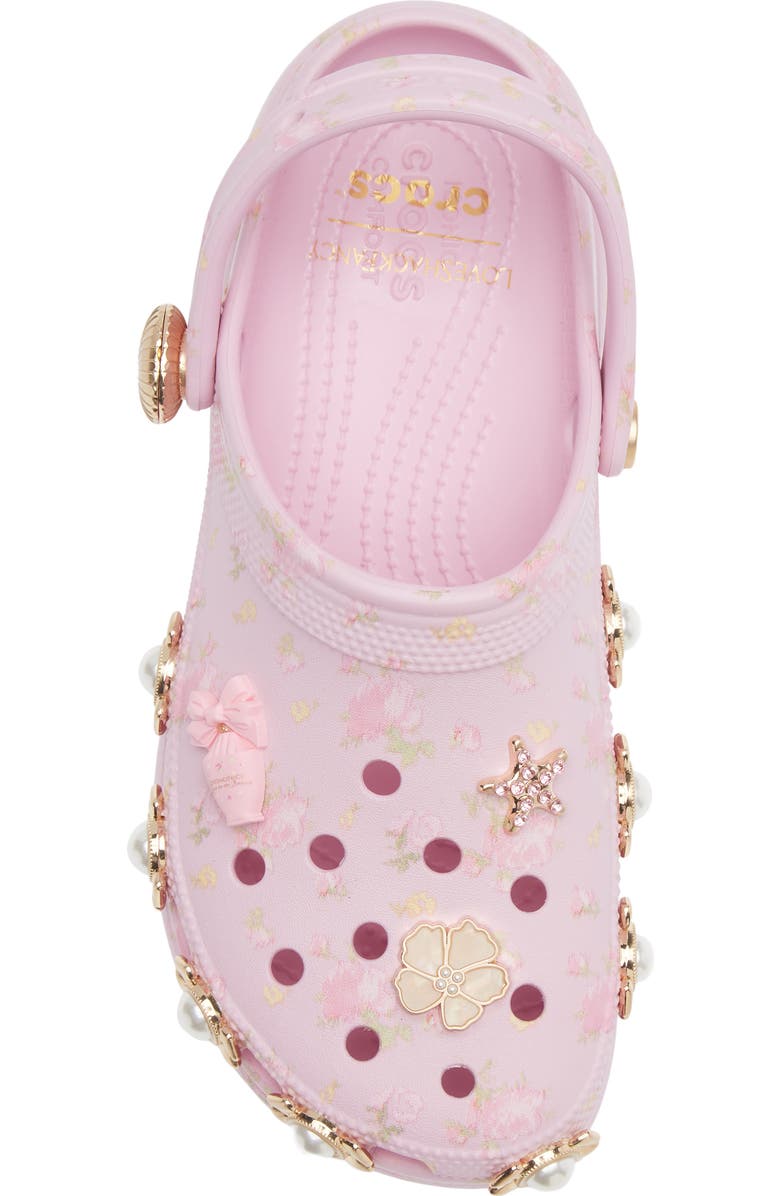 CROCS x LoveShackFancy Embellished Platform Clog, Alternate, color, Ballerina Pink