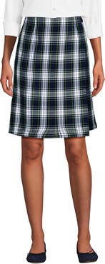 Lands' End School Uniform  Plaid  A Line Tab Skort Top of Knee