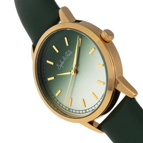 Sophie And Freda San Diego Leather-band Watch In Green