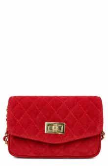 Lola Quilted Suede Crossbody Bag