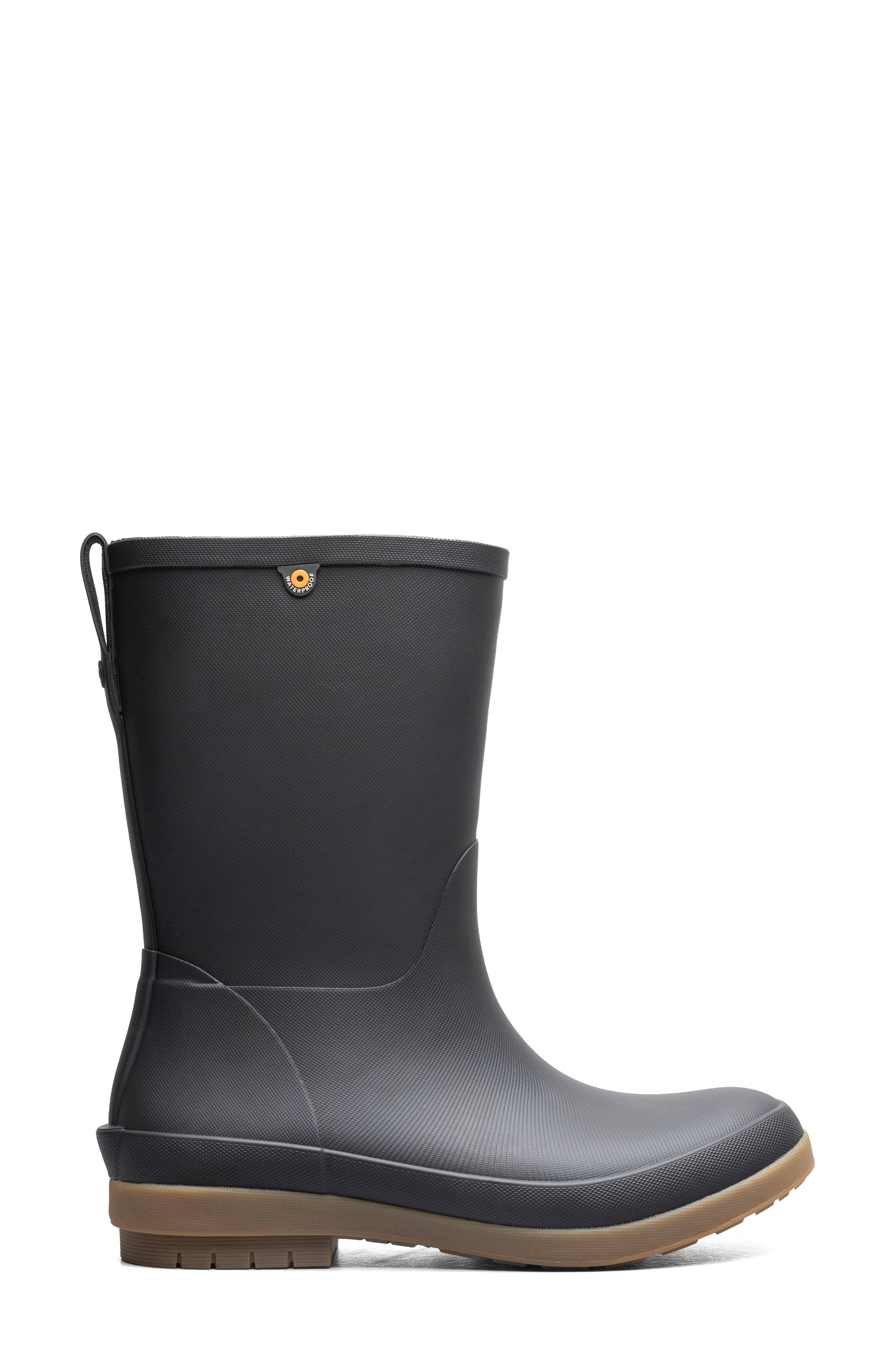 Amanda II Waterproof Rain Boot, Alternate, color, BLACK