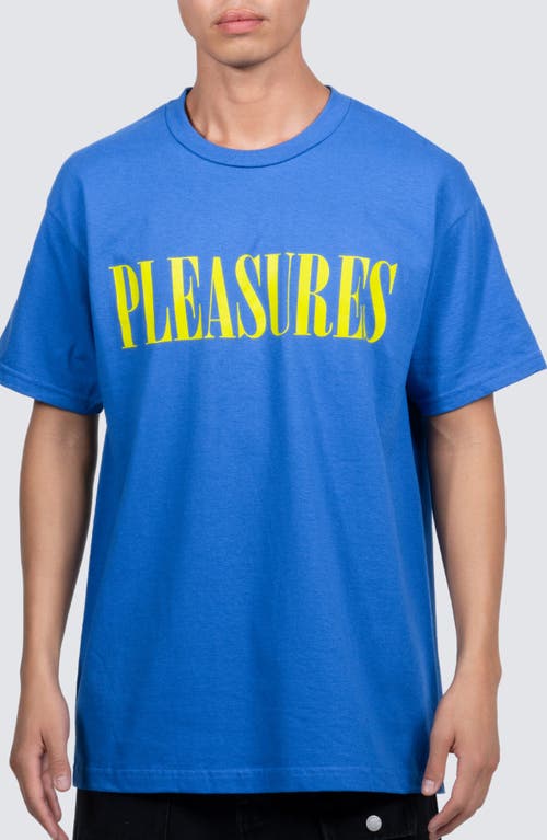 PLEASURES Onyx Logo Graphic T-Shirt in Royal 