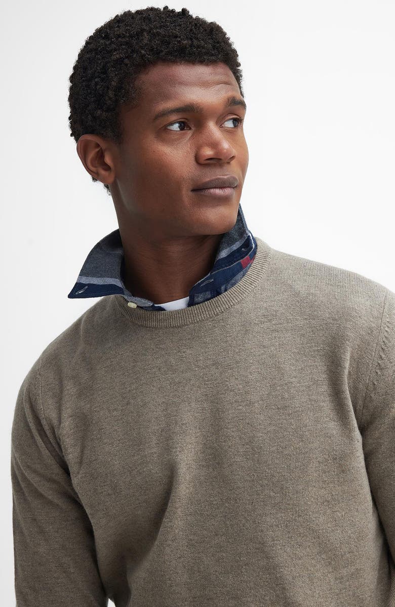 Barbour Marlow Elbow Patch Merino Wool & Cashmere Sweater, Alternate, color,